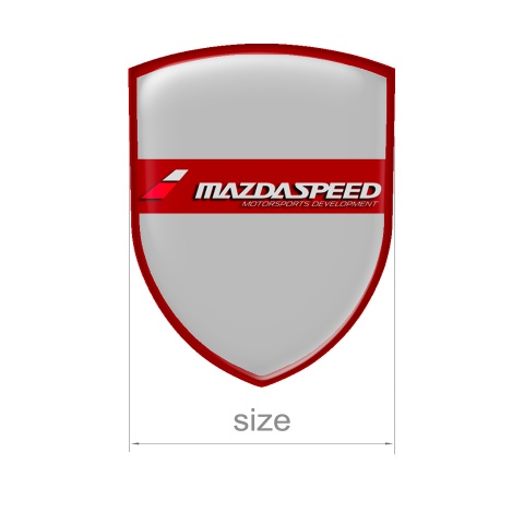 Mazda Silicone Emblem Grey Red Motorsport