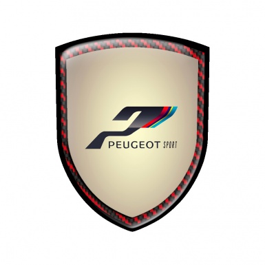 Peugeot Shield Silicone Sticker Red Carbon New Sport Design