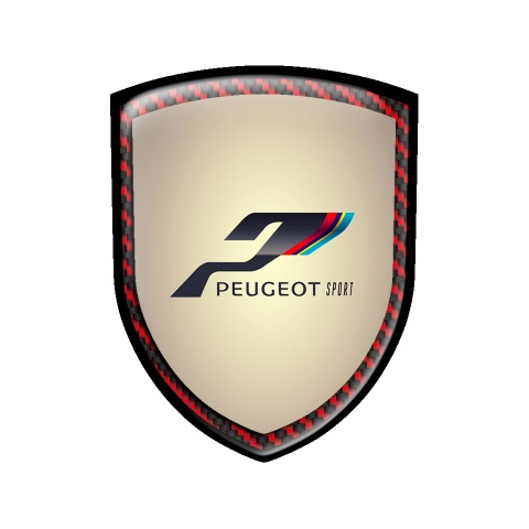 Peugeot Shield Silicone Sticker Red Carbon New Sport Design