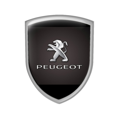 Peugeot Shield Silicone Sticker Black Classic