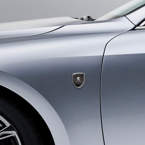 Peugeot Shield Silicone Sticker Black Classic