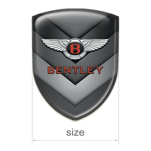 Bentley Silicone Car Decal Badge Gray V Shape Details Variant 