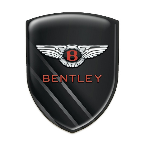 Bentley Emblem Interior Black Base with Diagonal Gray Lines