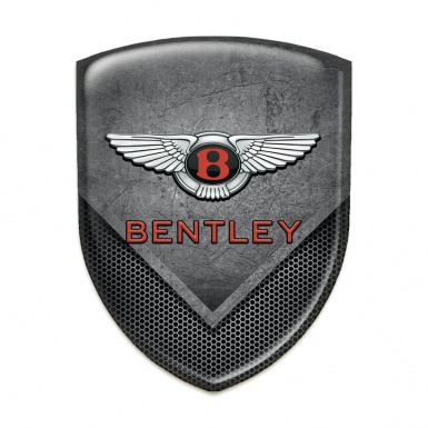 Bentley Silicone Car Decal Badge Scratched Plate with Mesh Effect 