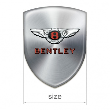 Bentley Resin Sticker Premium Quality Silver Style 