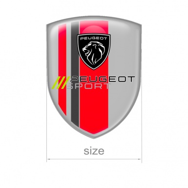 Peugeot Emblem Silicone Grey Red Sport Edition