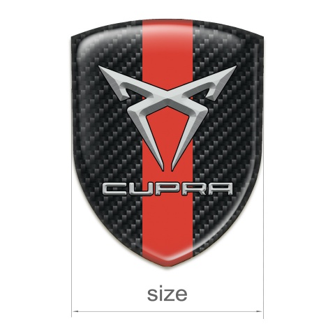 Seat Cupra Silicone Shield Black Carbon with Red Band 