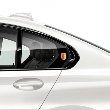 Seat Cupra Self Adhesive Emblem Logo Yellow with Red Tapes Style 