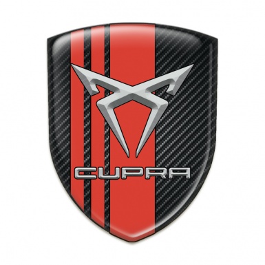 Seat Cupra Emblem Interior Black Carbon with Red Tapes Decoration 