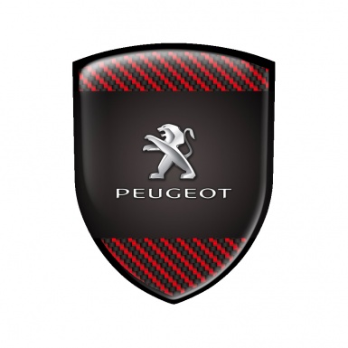 Peugeot Shield Silicone Emblem Rad Carbon Classic