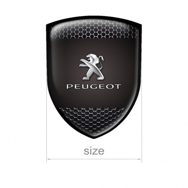 Peugeot Shield Silicone Sticker Black Steel Classic