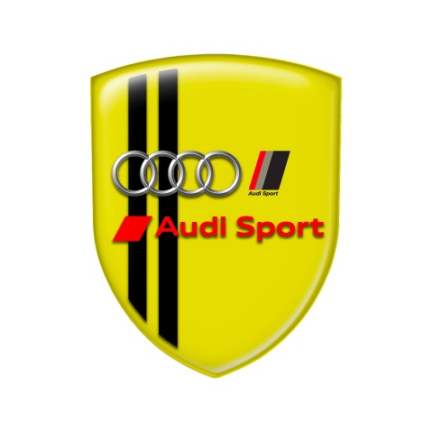 Audi Shield Silicone Emblem Sport Yellow Line
