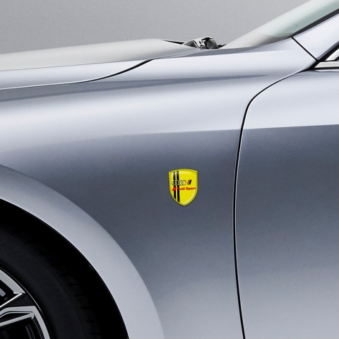Audi Shield Silicone Emblem Sport Yellow Line