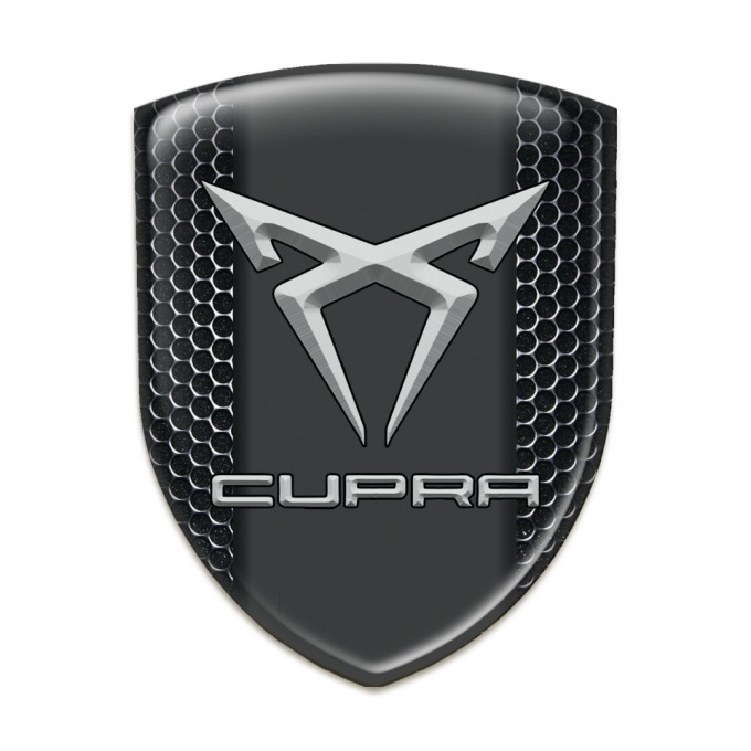Seat Cupra Silicone Car Decal Badge Perforated Steel Pattern 