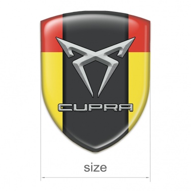 Seat Cupra Silicone Emblem Yellow Red Pattern 