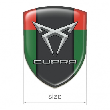 Seat Cupra 3D Gel Emblem Green Red pattern 