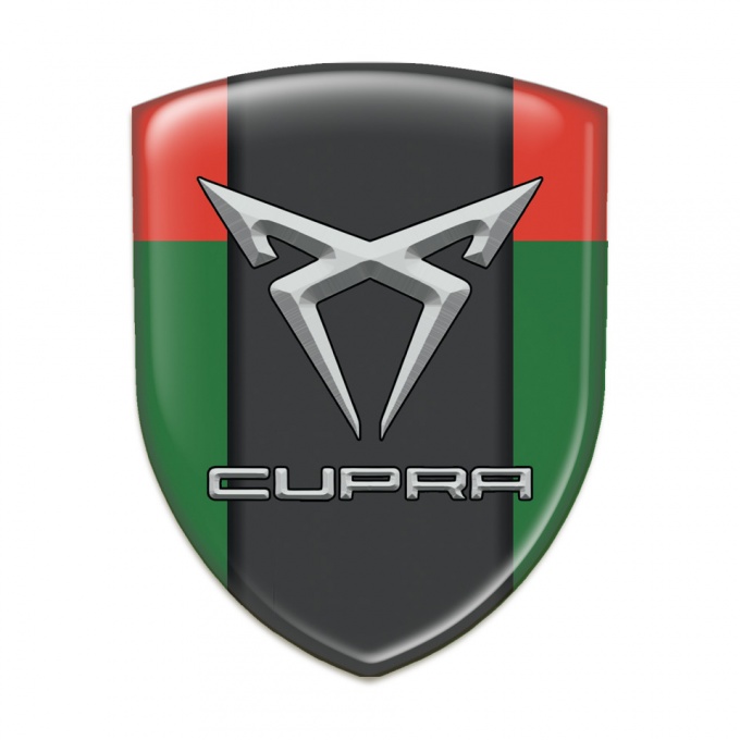Seat Cupra 3D Gel Emblem Green Red pattern 