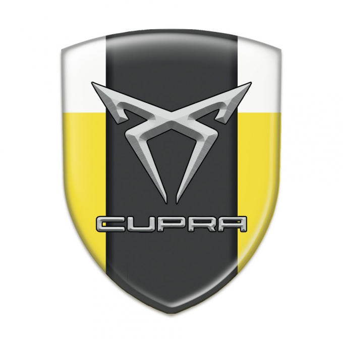 Seat Cupra Tuning Badge  yellow White Pattern 
