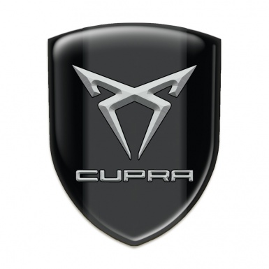 Seat Cupra Auto Emblem Black Base gray Logo 