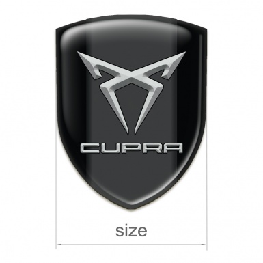 Seat Cupra Auto Emblem Black Base gray Logo 