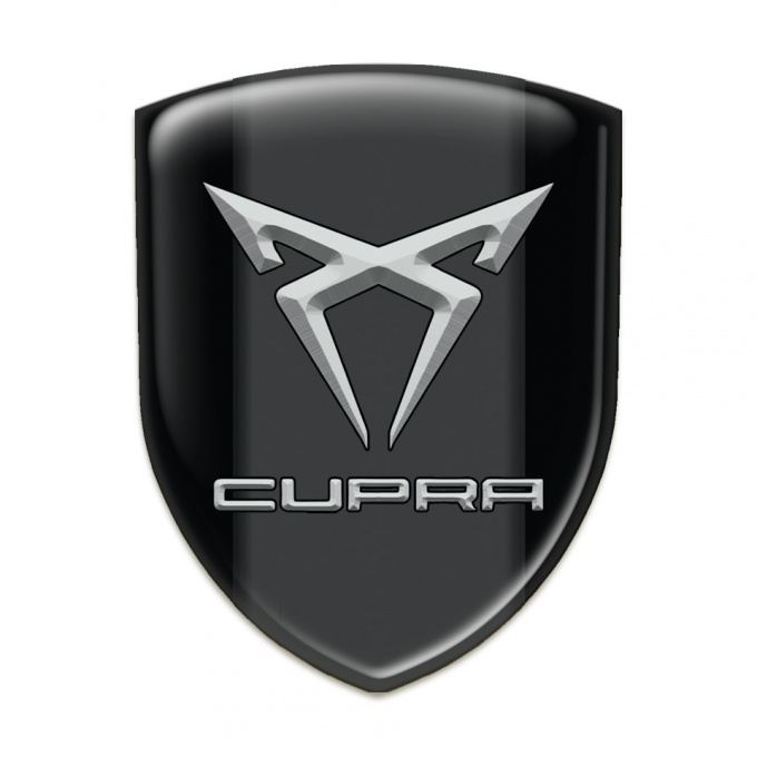 Seat Cupra Auto Emblem Black Base gray Logo 