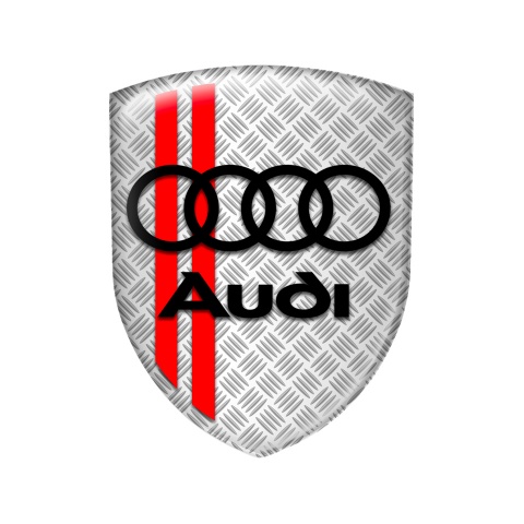 Audi Shield Silicone Sticker Black Logo Steel