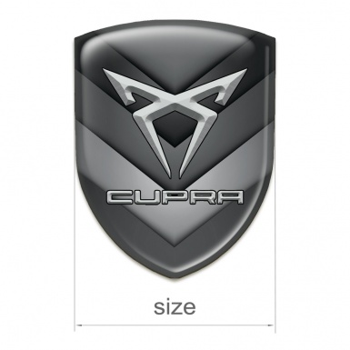Seat Cupra Silicone Badge Details In Shades of Gray Design 