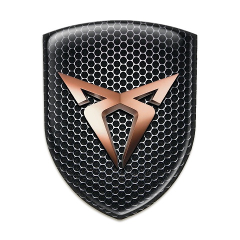 Seat Cupra Emblem Badge Logo Perforated Steel Classic Logo 