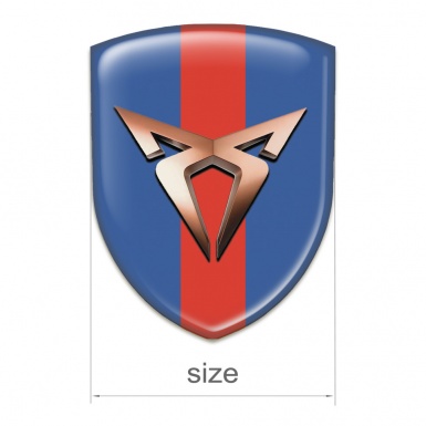 Seat Cupra Self Adhesive Car logo Emblem Blue with Red Band Design 