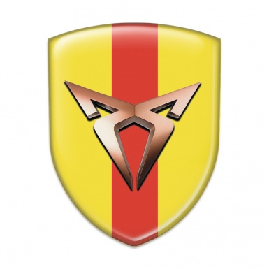 Seat Cupra Car Interior Badge Yellow with Red Band Design 