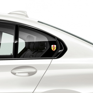 Seat Cupra Emblem Badge Logo Yellow White with Red Band Design 