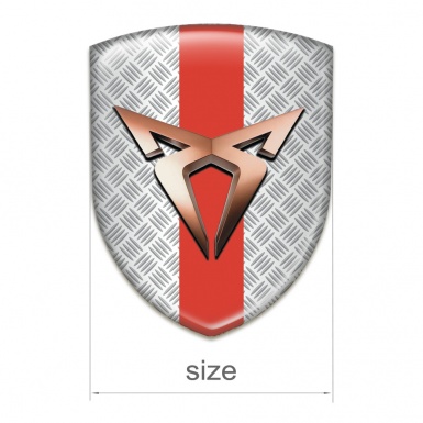 Seat Cupra Domed Emblem Mesh Effect with Red Band Design 