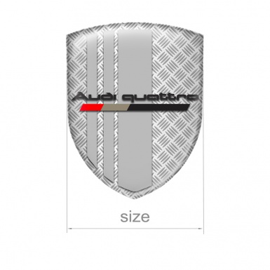 Audi Quattro Silicone Sticker Steel Effect
