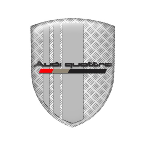Audi Quattro Silicone Sticker Steel Effect
