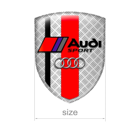Audi Sport Silicone Sticker Steel Effect