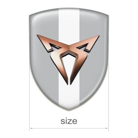 Seat Cupra Tuning Badge  Gray with White Band Edition 