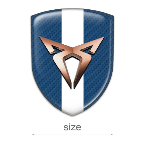 Seat Cupra Auto Emblem Blue carbon White Tape Model 