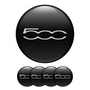 Fiat Abarth Silicone Stickers Center Hub Black Edition