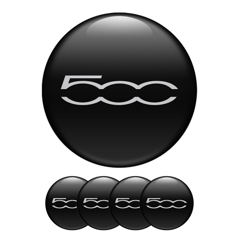 Fiat Abarth Silicone Stickers Center Hub Black Edition