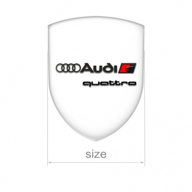 Audi Quattro Shield Emblem Sport White Line