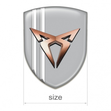 Seat Cupra Silicone Shield Gray with White stripes Model 