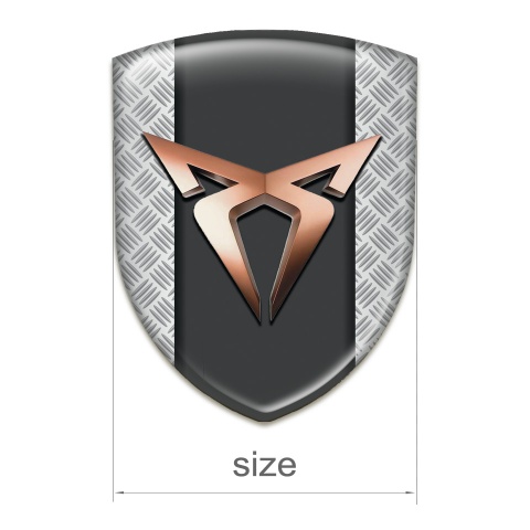Seat Cupra Silicone Emblem Grid Effect background Copper Logo 