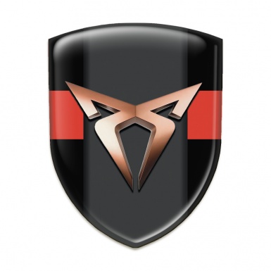 Seat Cupra Car Interior Badge Black with Red band Version 