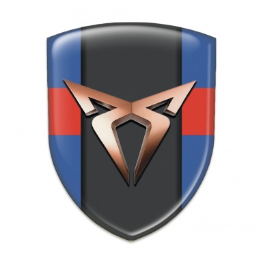 Seat Cupra Silicone Badge Blue with Red Band Version 