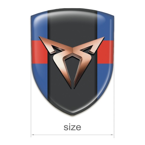 Seat Cupra Silicone Badge Blue with Red Band Version 