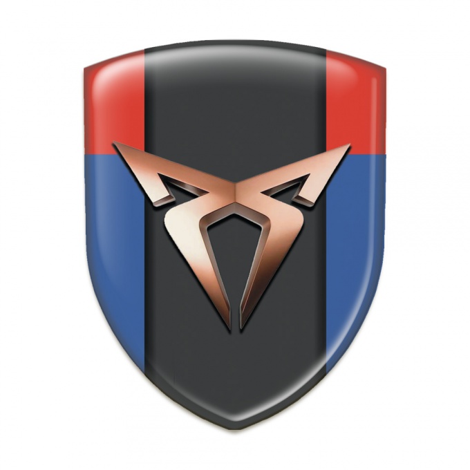 Seat Cupra Tuning Emblem Blue Red Version 