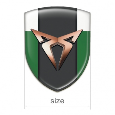 Seat Cupra Domed Emblem Green White Version 