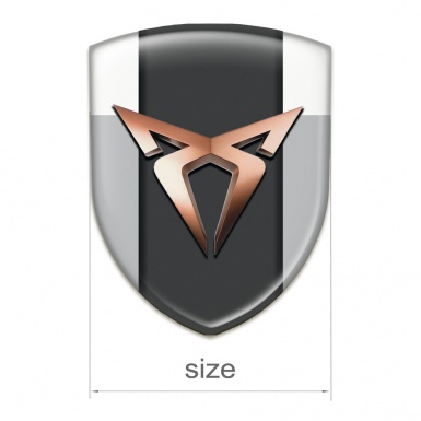 Seat Cupra 3D Gel Emblem Gray White Version 