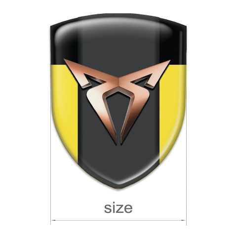 Seat Cupra Car Accessories Badge Yellow Black Version 