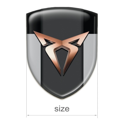 Seat Cupra Car Interior Badge Gray Black Version 